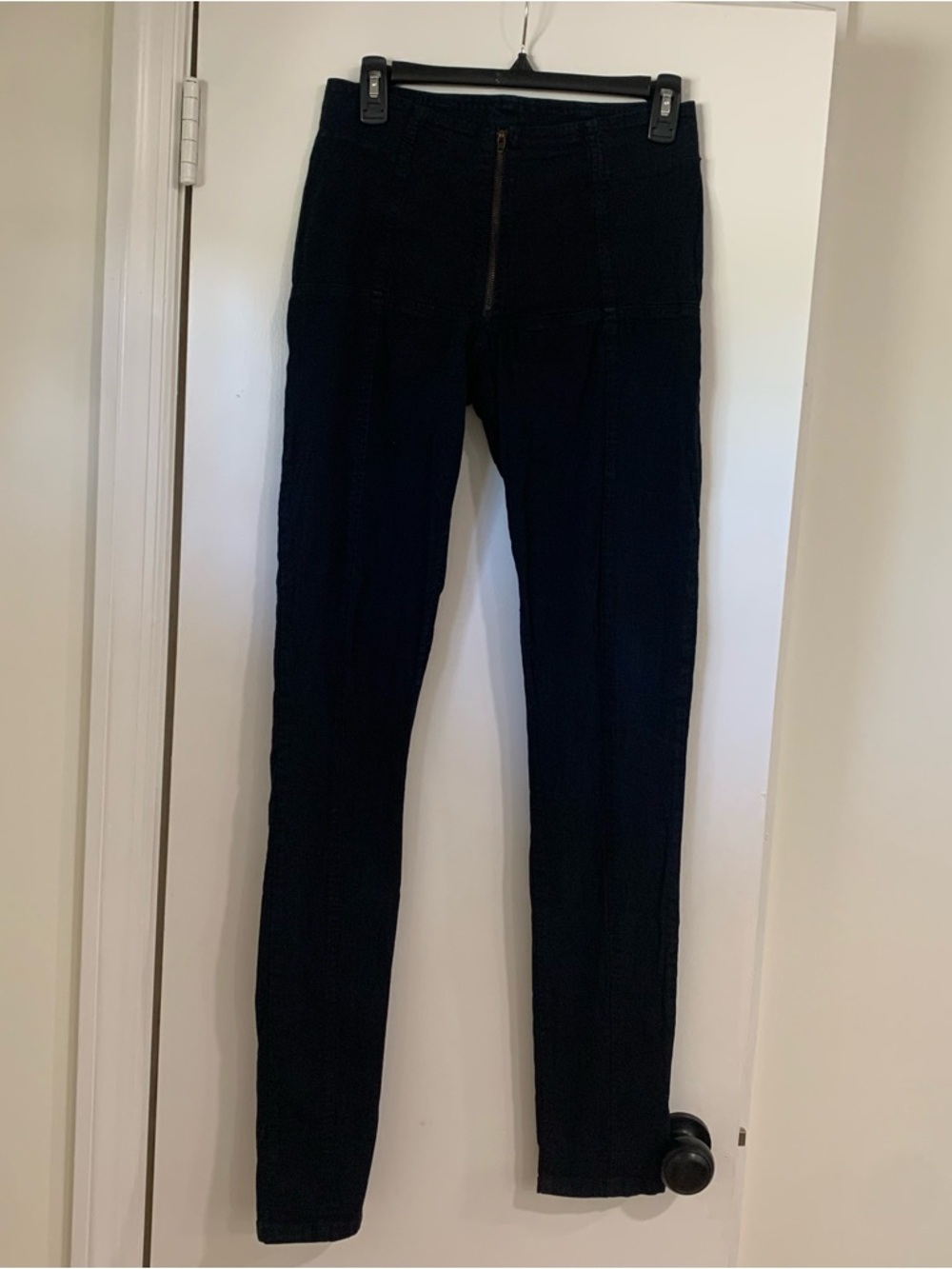 Prairie Underground Black Skinny Pants High Rise Zipper Size Small Made in USA - Picture 2 of 11